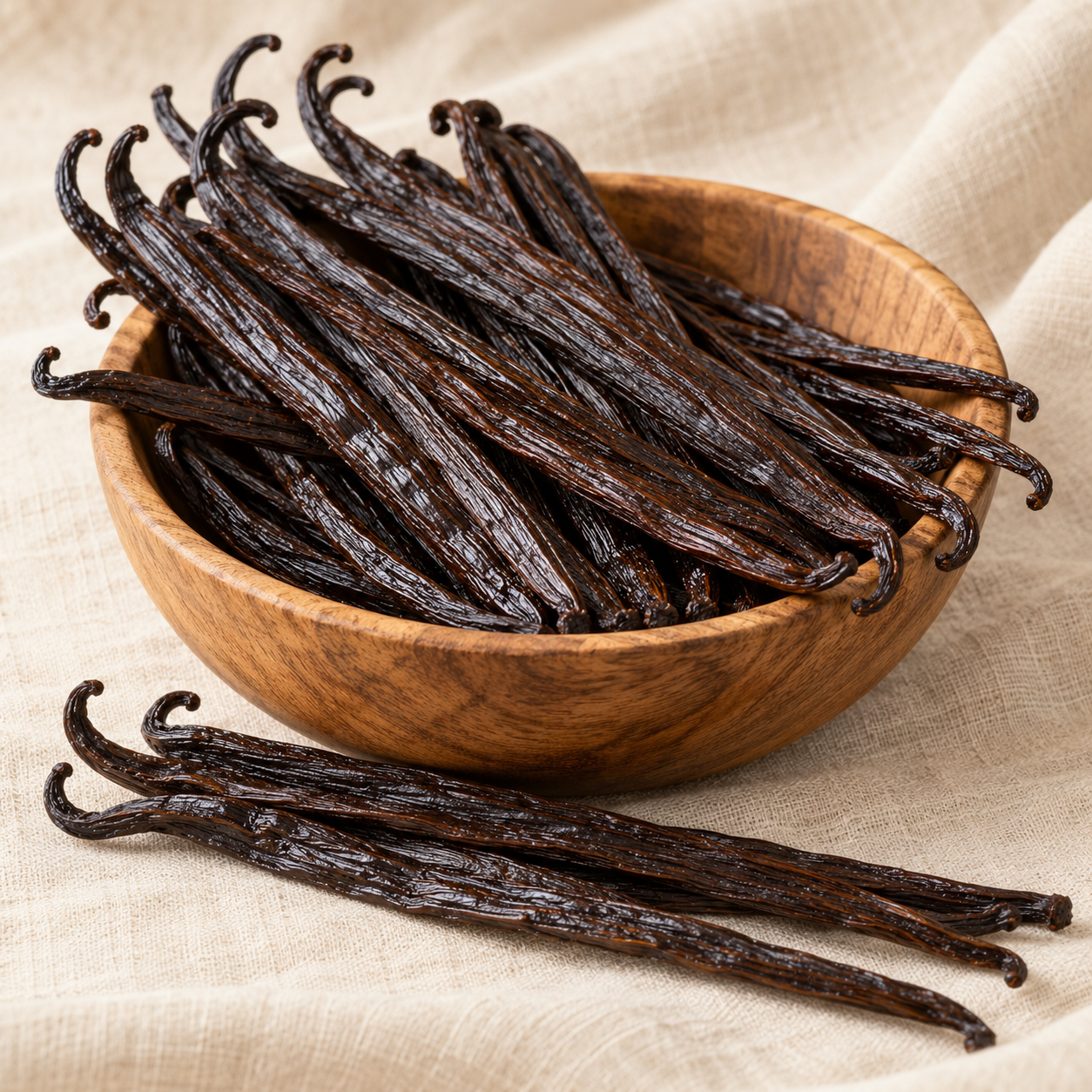 Premium whole Uganda gourmet vanilla beans